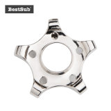 2D Blank Sublimation Fidget Spinners Custom Gift (Pentagonal Gear, Silver)