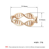 Todorova Gold Silver Infinity DNA Chemistry Ring