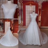 Ivory Crystal Beading Long Train Bridal Gown Wedding Dress Z11130
