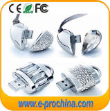 Factory Product Heart Shape Jeweled USB Flash Disk Linux USB (ES200)