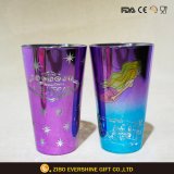 Colorful 450ml Glassware Luster Electroplated Glass Cup