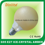G95-40W 60W 100W Ice Crystal Amber Incandescent Bulb