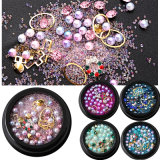 Beauty Lady Fashion Nails 3D Gems Mixed Decoration Beads Metal Sticker Nail Decals Rhinestone