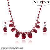 63908 Newest Fashion Luxury CZ Diamond Rhodium Jewelry Set for Wedding or Party