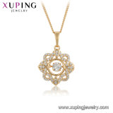 75558 18K Gold Plated Elegant Dancing Stone Necklace Jewelry