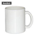 Bestsub 11oz Full White Glass Mug (B1G-04)