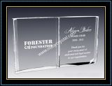 8 Inch High Crystal Open Book Plaques Award (NU-CW700)