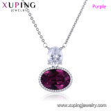 44336 Xuping New Fashioned Designs Crystals From Swarovski Initial Gold Necklace Jewelry