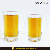 1L Clear Logo Set Glassware Beer Glass with Handle