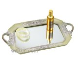 Antique Style Makeup Perfume Decor Mirrored Tray