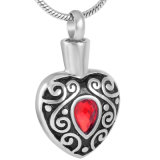 Heart Shape Crystal Inlay Cremation Jewelry Pendant