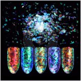 Ocrown Shattered Glass Brocade Cloud Nail Decoration Glitter Chameleon Flakes