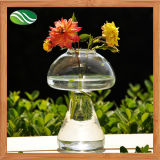 Mushroom Shape Crystal Glass Vase for Ornament Decoration (EB-B-4580)
