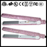 Pure Ceramic Plate Personal Care Silver Crystals Diamond Hair Iron (V132B)