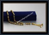 Quartz Crystal Islamic Prayer Beads in Golden Color