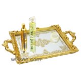 This Item Randa Antique Gold Mirrored Tray