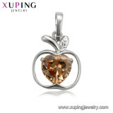 31843 Fashion Charm Rhodium Apple-Shaped Heart Imitation Jewelry Chain Pendant