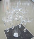 Clear Glass Candle Holder with Five Posters, ,