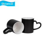 11oz Color Changing Sublimation Mug Heart Shape Couple Coffee Mug