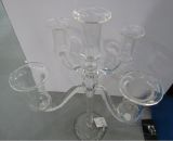 Five Poster Glass Candle Holder for Home Decoration