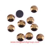 Blingbling Sparkly Mine Gold Round Flatback Crystal 14cuts Facets Hotfix Glass Rhinestones