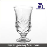Engraved Glass Tea Cup with Foot (GB040606VT)