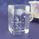 3D Laser Engraving Crystal Glass Cube for Crystal Gifts (KS110403)