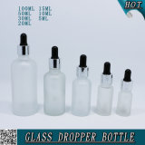 Frosted Glass Cosmetic Serum Dropper Bottle with Child Proof Cap and Pipette
