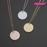 Manufacturer Wholease Custom Cheap Gold Engrave Alphabet Pendant Necklace