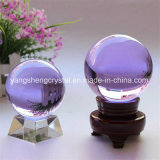 Purple Transparent Decorative K9 Crystal Transparent Glass Ball