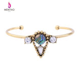 New Cheap Simple Inlaid Crystal Retro Water Drop Alloy Open Bracelet for Women