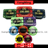 Acrylic Poker Chips Set for 5-8 Players Casino Gambling Table with 760PCS Premium Bronzing Casino Chip Set (YM-LCTJ003)