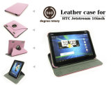 360 Degree Rotary Leather Case for HTC Tablet Rotating Stand Book Cover (HL-02)