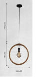 Retro-Style Hemp Rope Pendant Lamp/Creative Pendant Light