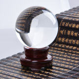 Clear Crystal Glass Ball with Base for Wedding Favor Home Decoration