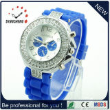 Silicone Band Women Lady Crystal Quartz Wrist Watch (DC-1148)