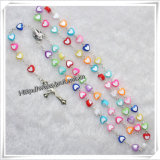 Religious Craft Plastic Heart Beads Catholic Rosary (IO-cr292)