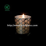 Color Double Wall Glass Candle Cup by BV (6.5*7*8)