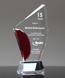 Red Crystal Award Trophy for Every Occasion