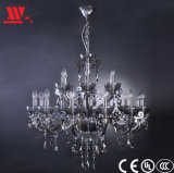 Crystal Chandelier with Smoked Glass Decoration