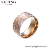 15109 Xuping Promotion Fashion Jewelry Sculpture Design Simple Stylish Rose Gold Finger Ring for Ladies