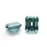 Green Color 12*10mm Emerald Cut Loose Moissanite Stone