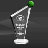 Crystal Green Globe Award (TM-C1121E)