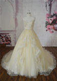 Full-Length Champagne Wedding Dress Sweetheart Lace Wedding Dress