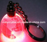 Crystal Globe Keychain with LED Light for Promotion (kc15)