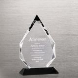 Tear Drop Elite Black Accent Crystal Trophy for Achievements