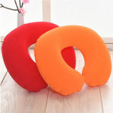 Flocked PVC Inflatable Neck Pillow for Airplane