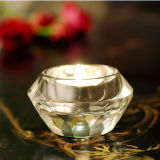 Elegant Round K9 Crystal Candleholder for Home Decoration