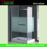 Rectangle Tempered Fiberglass Glass Bathroom Hinge Shower Cubicle (TL-509)