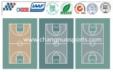 Silicon PU Sports Flooring Materials Simple for Construct and Maintenance